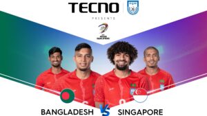 এএফসি এশিয়ান কাপ বাছাইপর্বে বাংলাদেশ-সিঙ্গাপুর ম্যাচের টাইটেল স্পন্সর টেকনো