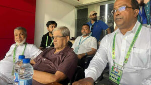 বাংলাদেশের খেলা দেখতে মাঠে বিএনপির মহাসচিব মির্জা ফখরুল