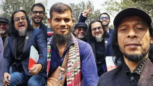 একুশে পদক নিয়ে রিকশায় ফিরল ব্যান্ড ওয়ারফেজ