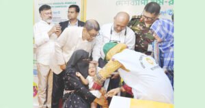 দেশজুড়ে হাম-রুবেলা টিকাদান শুরু