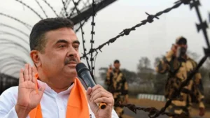 বাংলাদেশ সীমান্তে জমি অধিগ্রহণ নিয়ে কৃষকদের বাধার মুখে শুভেন্দু সরকার