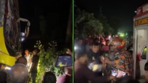 মধুপুরে বাস ও বালুবাহী ট্রাকের মুখোমুখি সংঘর্ষ, প্রাণ গেল ৩ জনের