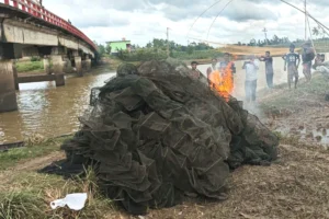 শেরপুরে নিষিদ্ধ ‘চায়না দুয়ারি’ ফাঁদে হুমকিতে দেশি মাছ